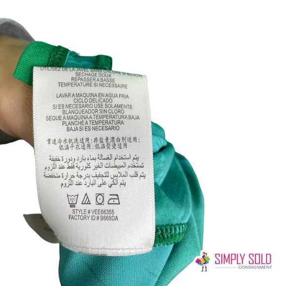 BCBGMAXAZRIA Women's A-Line Dress Long Sleeve Green Stretch Collared Wrap S - Picture 12 of 12